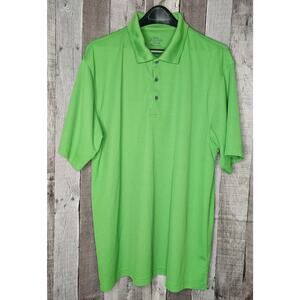 PGA TOUR Golf Polo Short Sleeve SHIRT Solid Green GIFT Men's size 2XL XXL